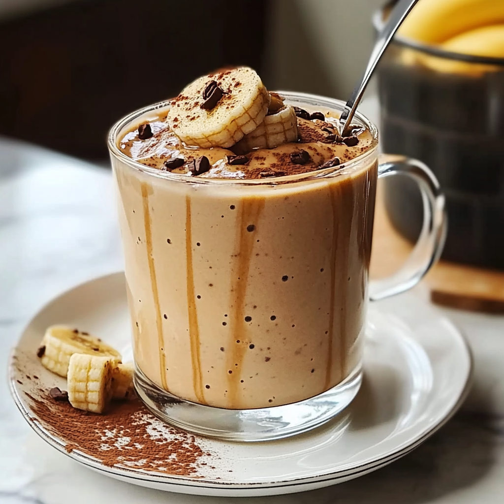 Recipe preparation for Creamy Coffee Banana Blend