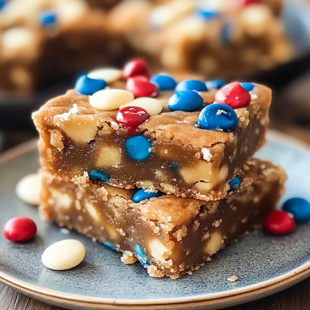 Recipe preparation for Fireworks Blondies