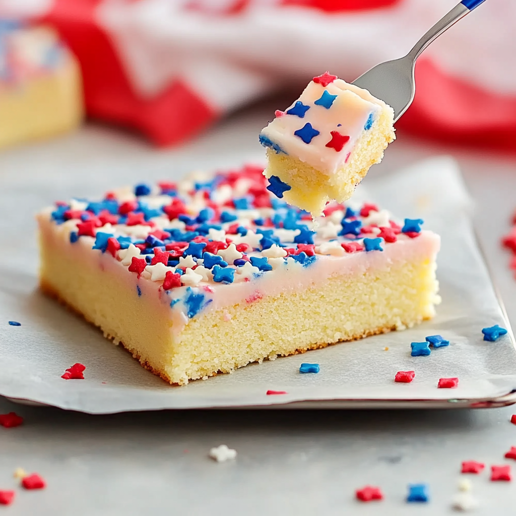 Recipe preparation for Patriotic Sugar Cookie Bars