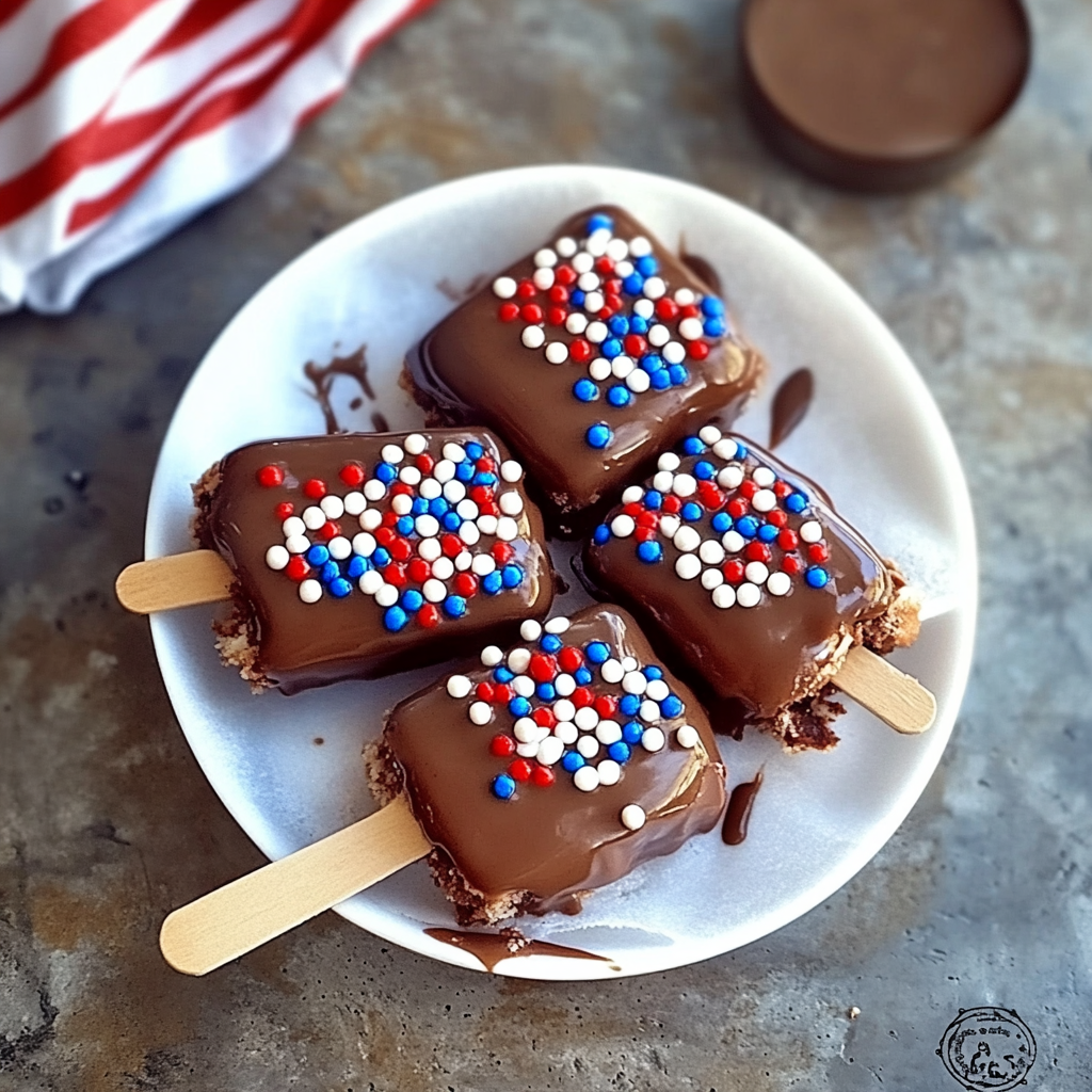 Recipe preparation for Patriotic Mini Ice Cream Sandwiches