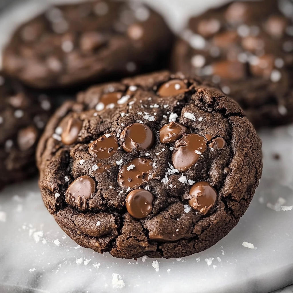 Recipe preparation for Double Chocolate Cookies 