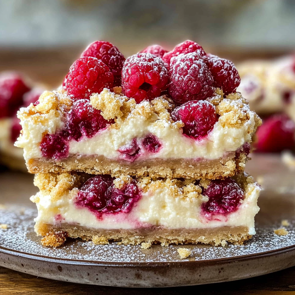 Recipe preparation for Raspberry Cheesecake Bars 
