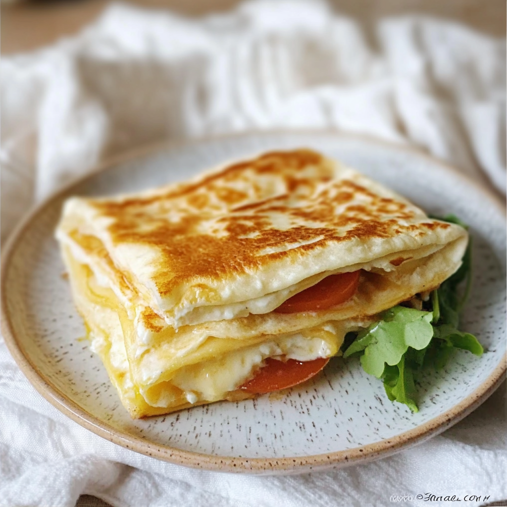 Recipe preparation for 2 Ingredient Cottage Cheese Flatbread