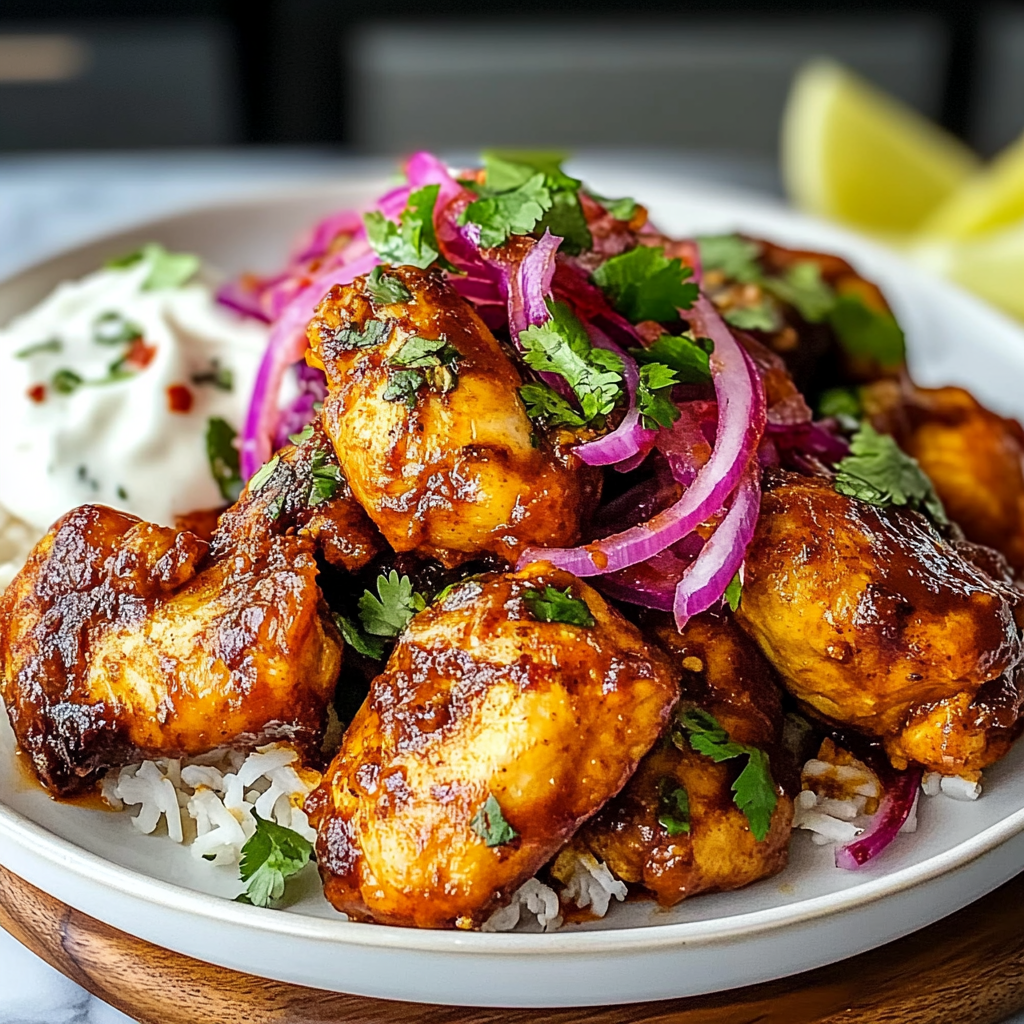 Recipe preparation for Mexican Adobo Chicken Thighs