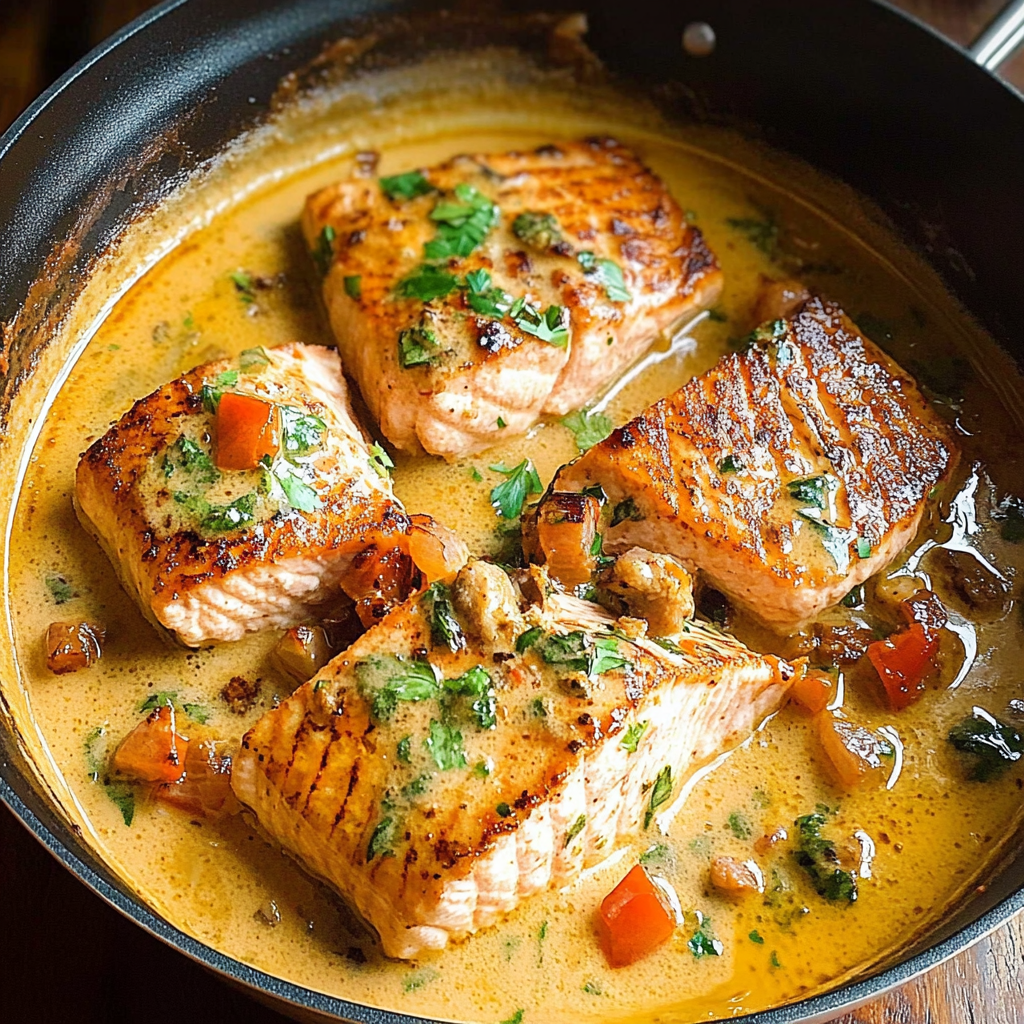 Recipe preparation for Marry Me Salmon Recipe