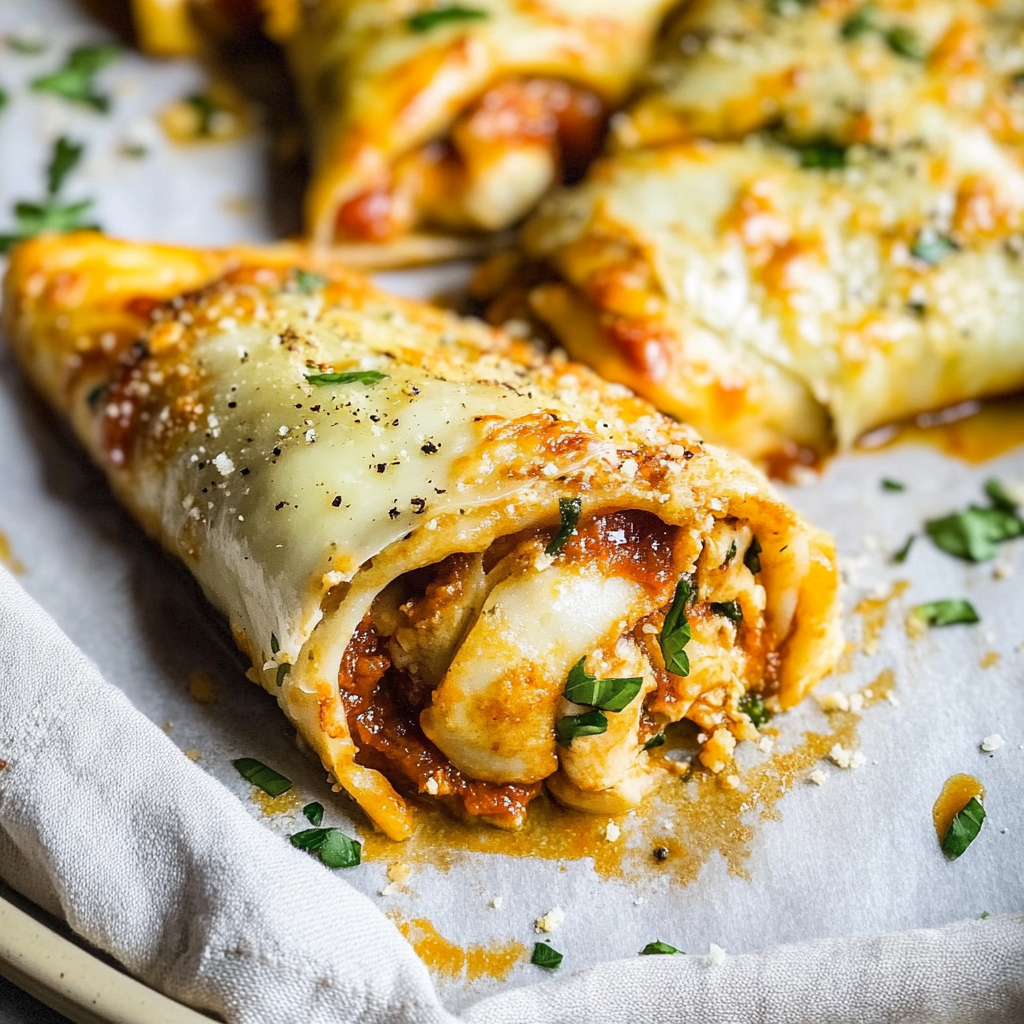 Recipe preparation for Chicken Parmesan Rolls Recipe
