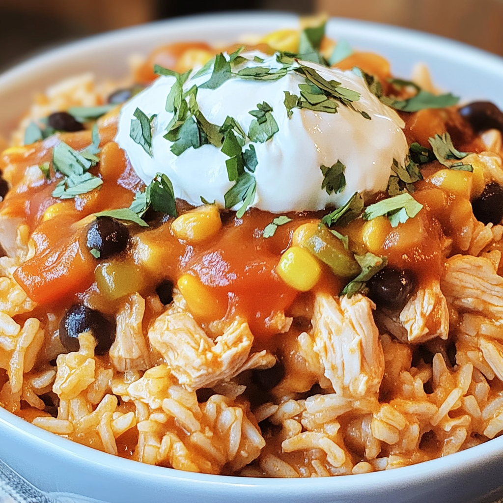 Recipe preparation for Crock Pot Chicken and Rice Burrito Bowl