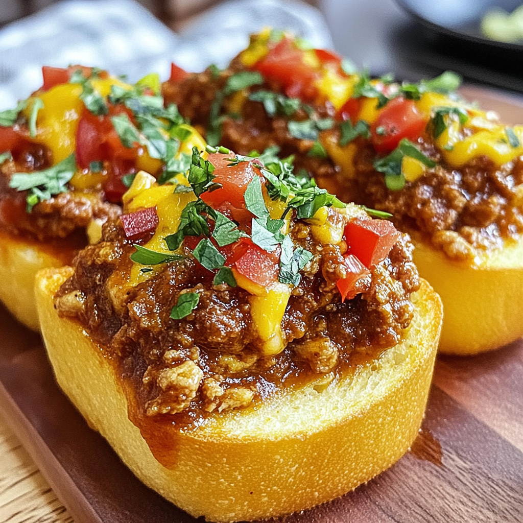 Recipe preparation for Texas Toast Sloppy Joes