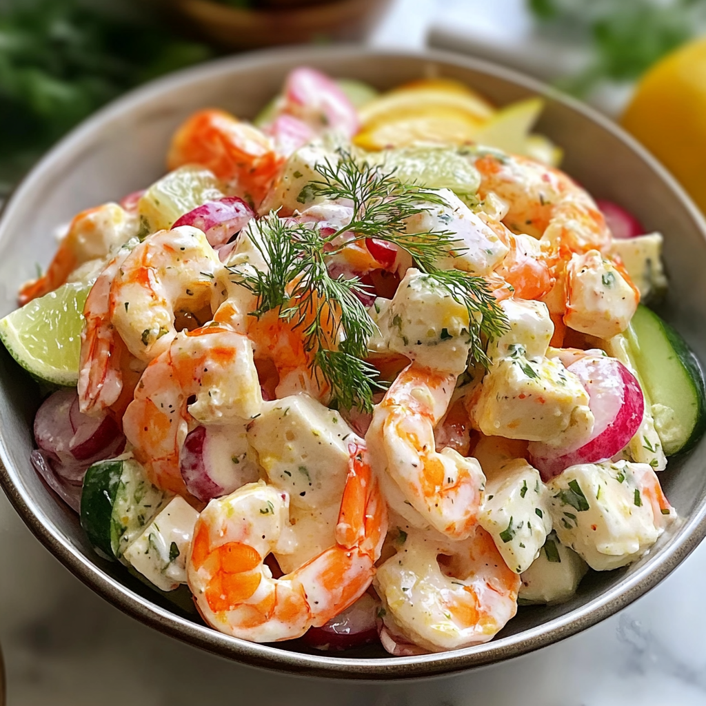 Recipe preparation for Seafood Salad
