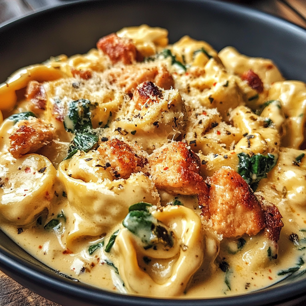 Recipe preparation for Marry Me Chicken Tortellini
