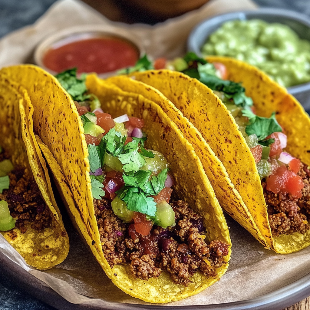 Recipe preparation for Crispy Ground Beef Tacos