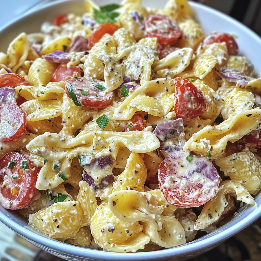 Recipe preparation for Italian Combo Pasta Salad