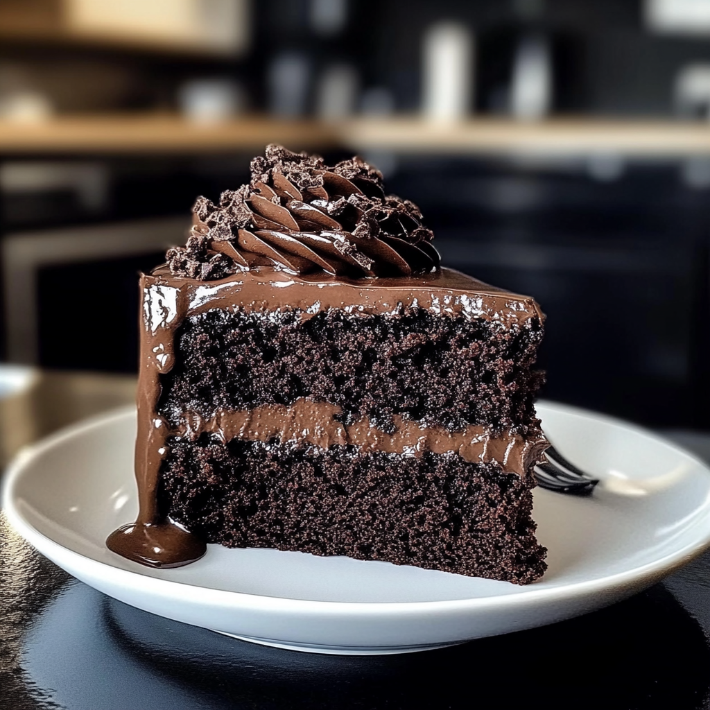 Recipe preparation for Rich and Fudgy Chocolate Cake