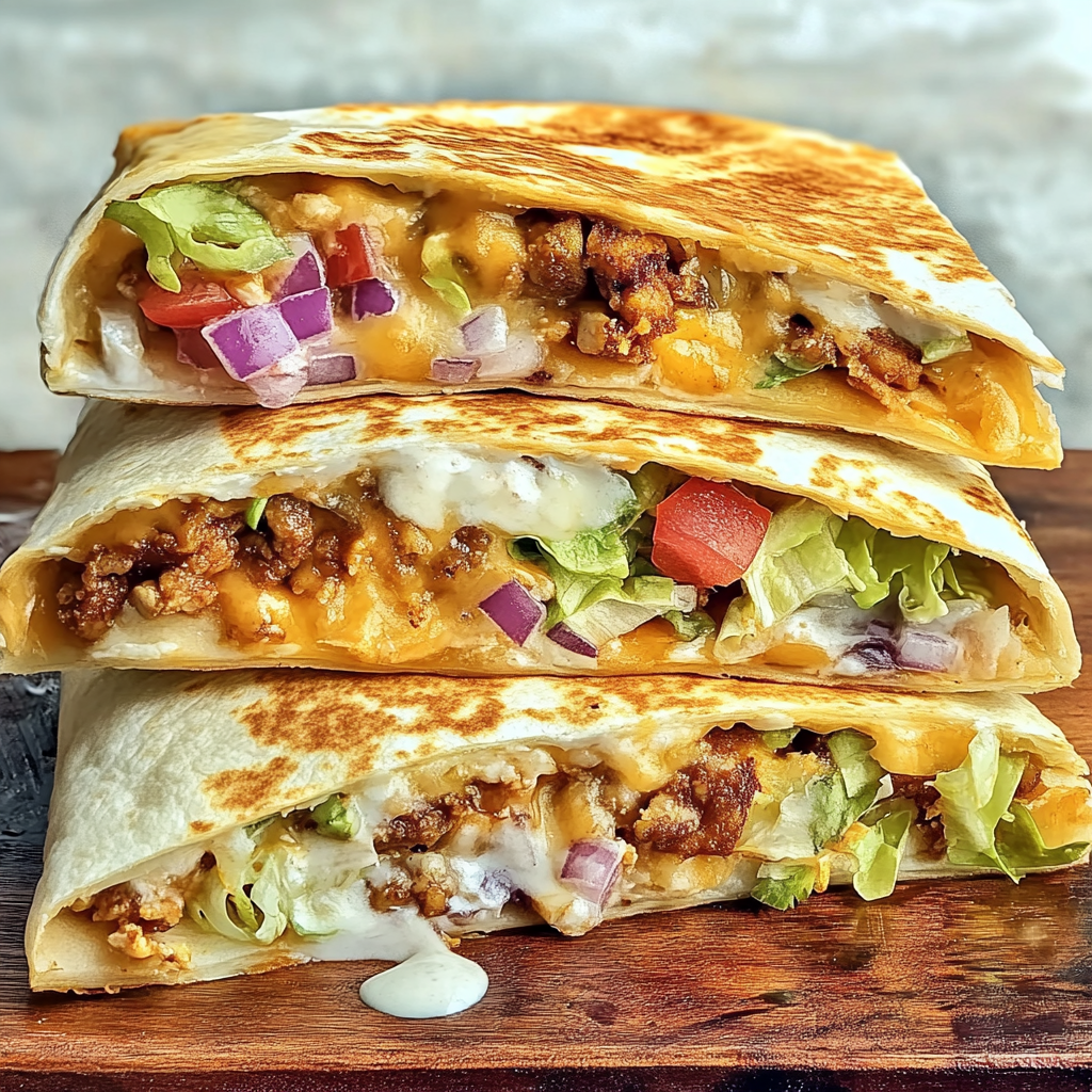 Recipe preparation for Copycat Crunchwrap Supreme