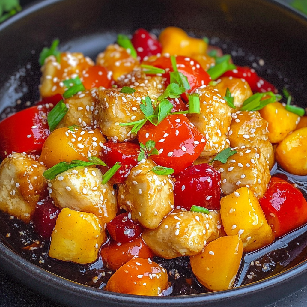 Recipe preparation for Hawaiian Chicken