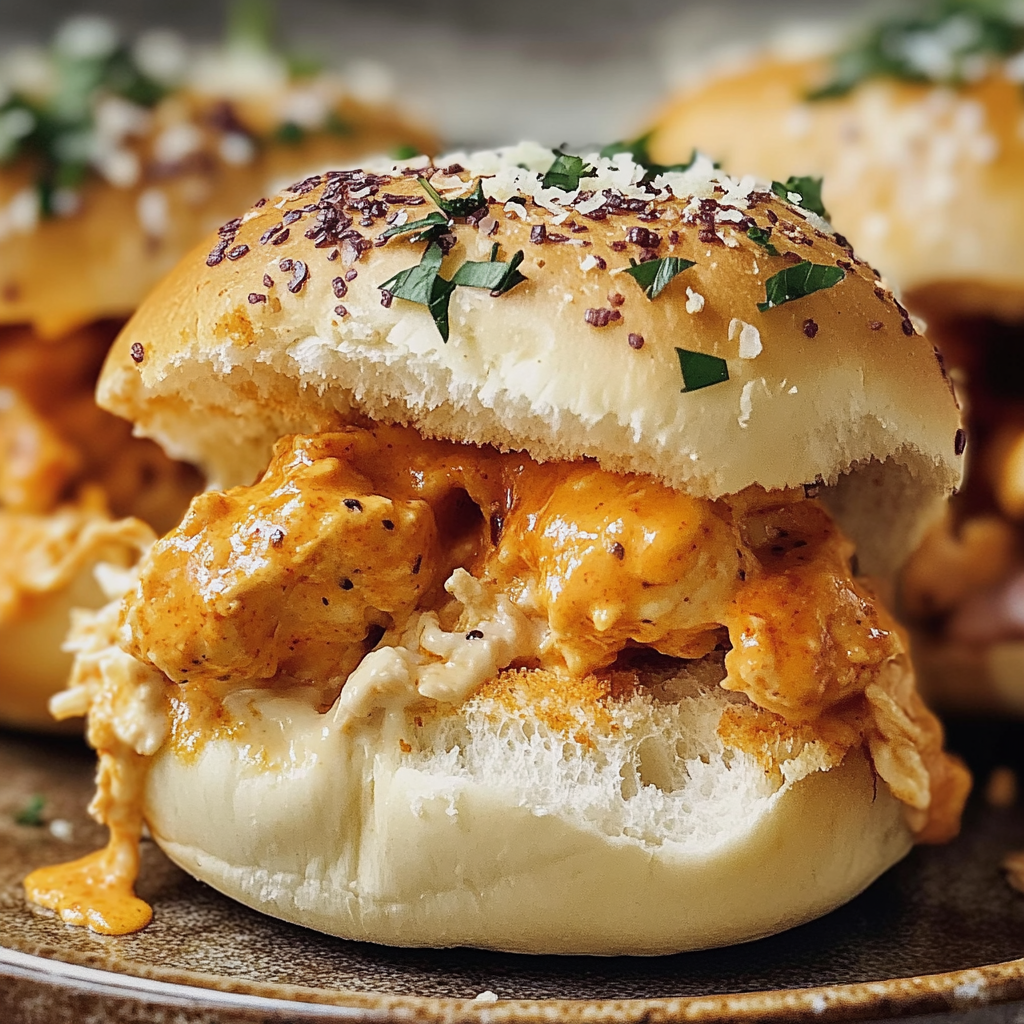 Recipe preparation for Buffalo Chicken Sliders