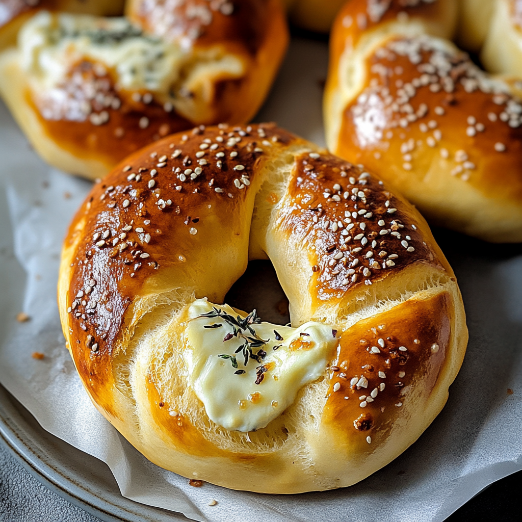 Recipe preparation for Mozzarella-Stuffed Soft Pretzels