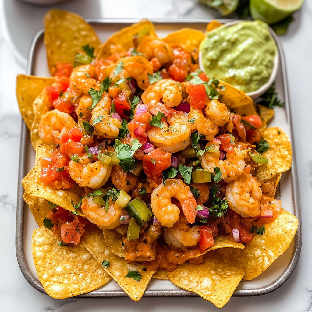 Recipe preparation for Shrimp Nachos