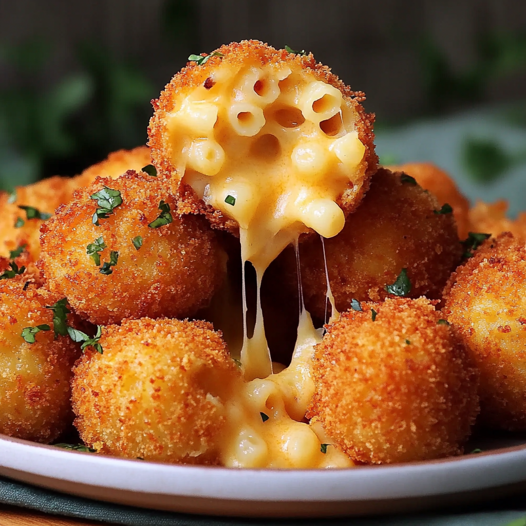 Recipe preparation for Crispy Fried Mac and Cheese Balls