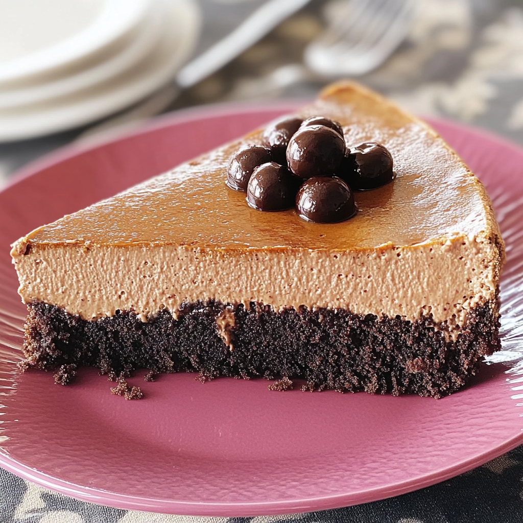 Recipe preparation for Espresso Cheesecake Chocolate Ganache