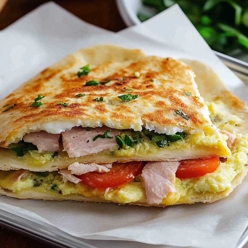 Recipe preparation for Cottage Cheese Flatbread
