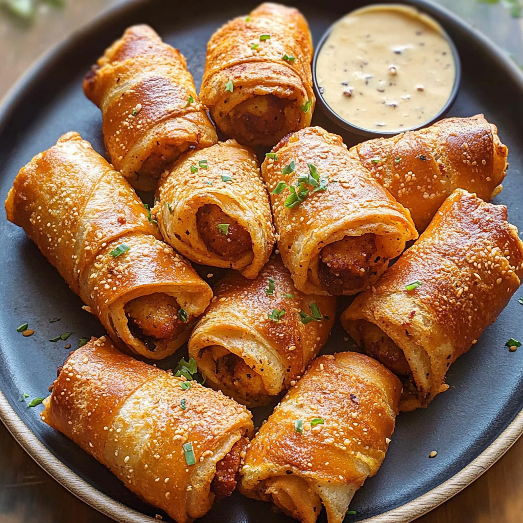 Recipe preparation for Air Fryer Breakfast Roll Ups