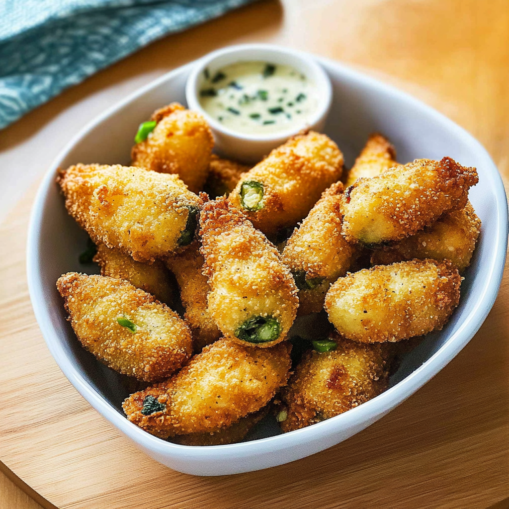 Recipe preparation for Fried Jalapeno Popper Bites