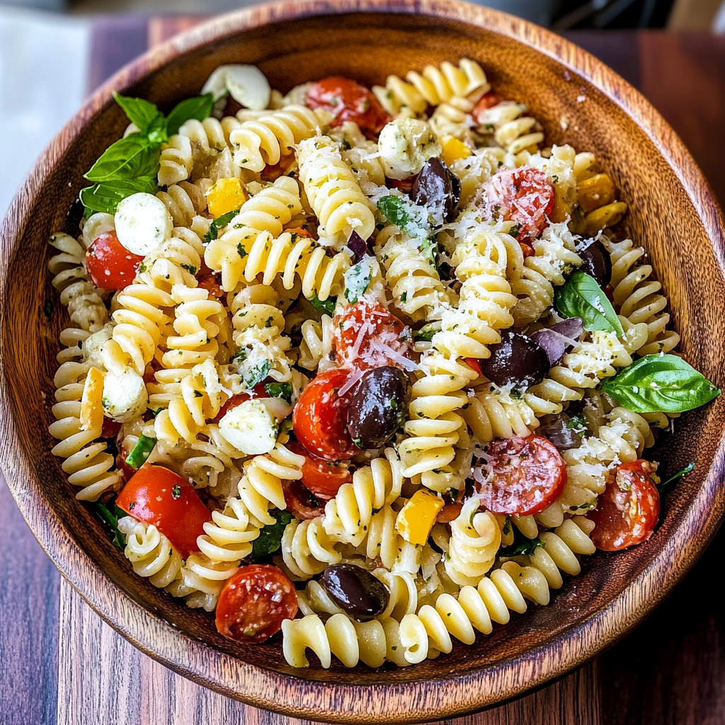 Recipe preparation for Easy Pasta Salad