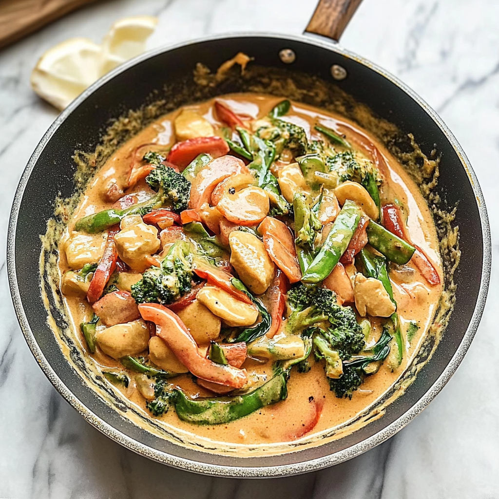 Recipe preparation for Creamy Coconut Stir Fry