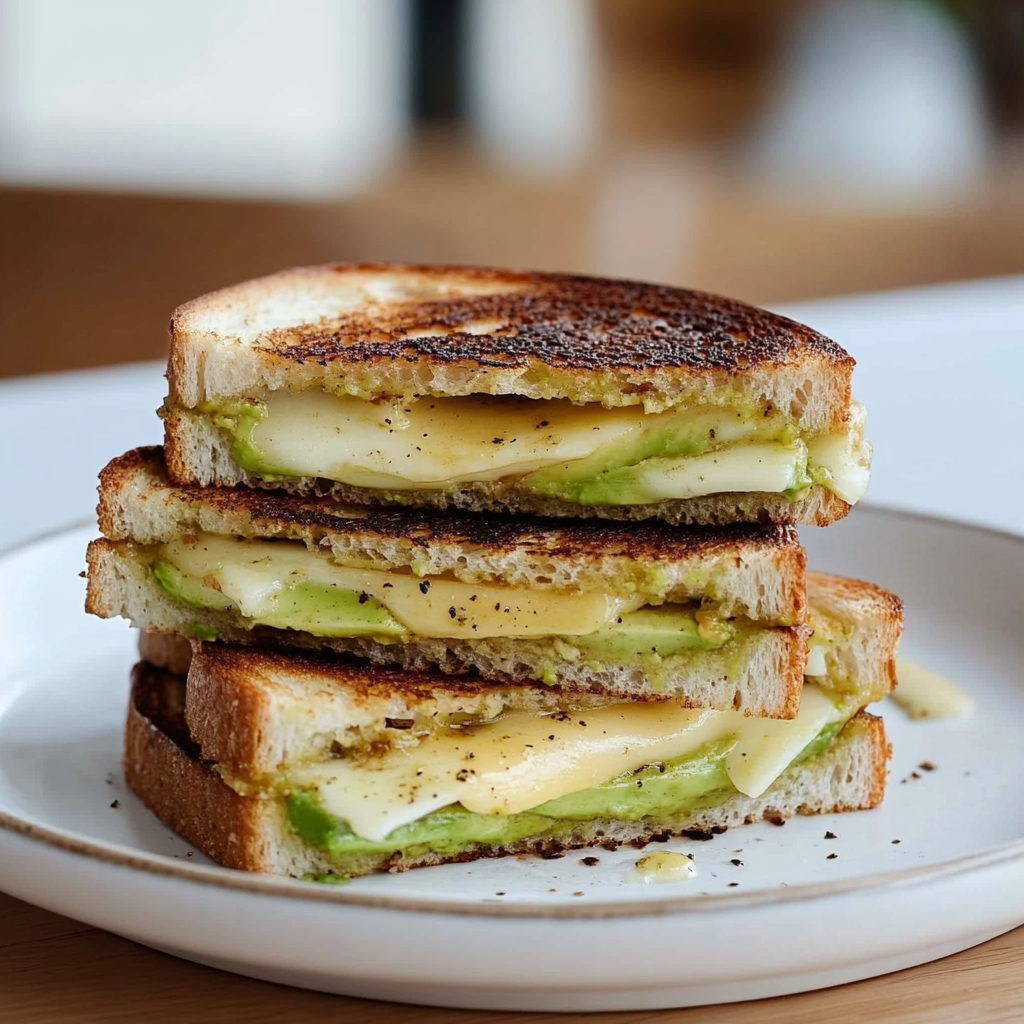 Recipe preparation for Creamy Avocado Grilled Cheese