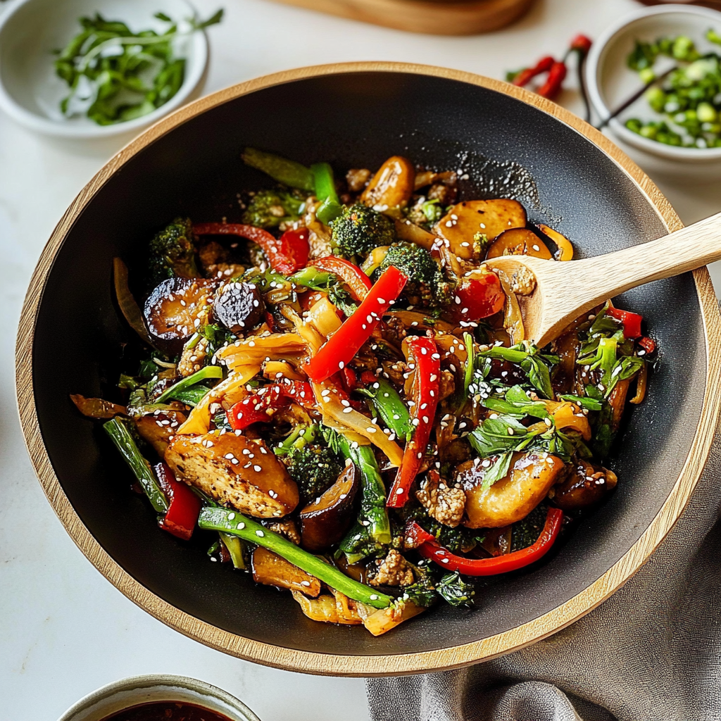 Recipe preparation for Pressure Cooked Vegan Stir Fry