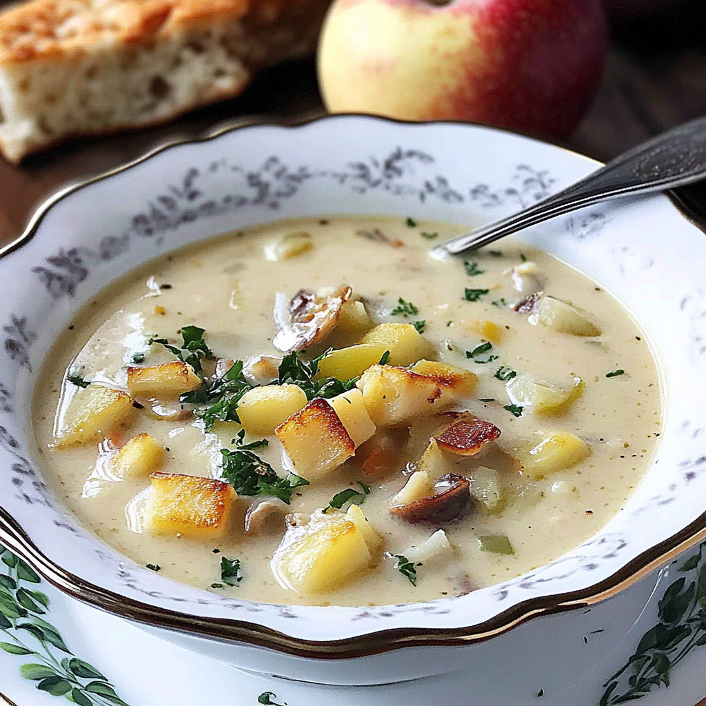Recipe preparation for Apple Clam Chowder