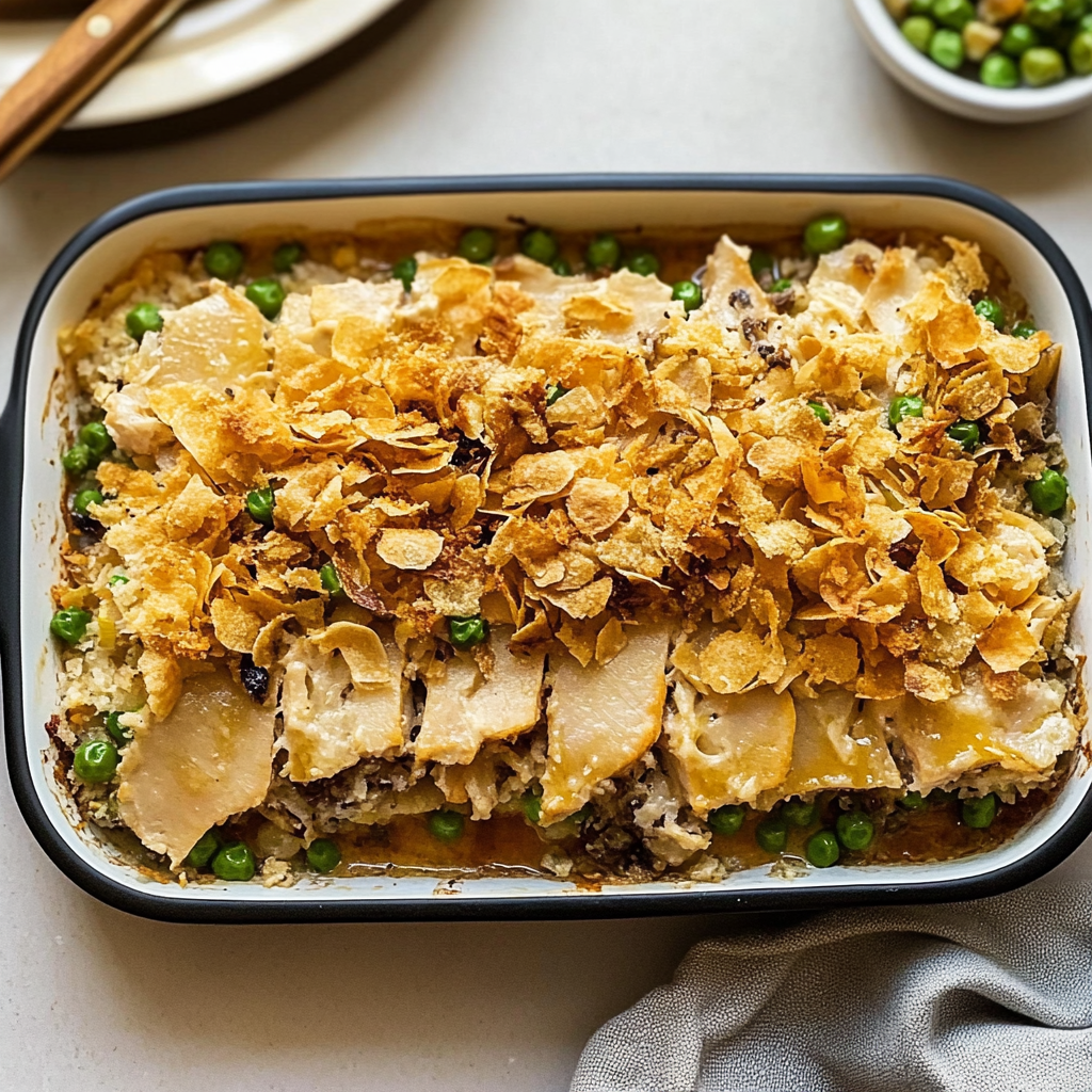 Recipe preparation for Deep-Fried Tuna Casserole