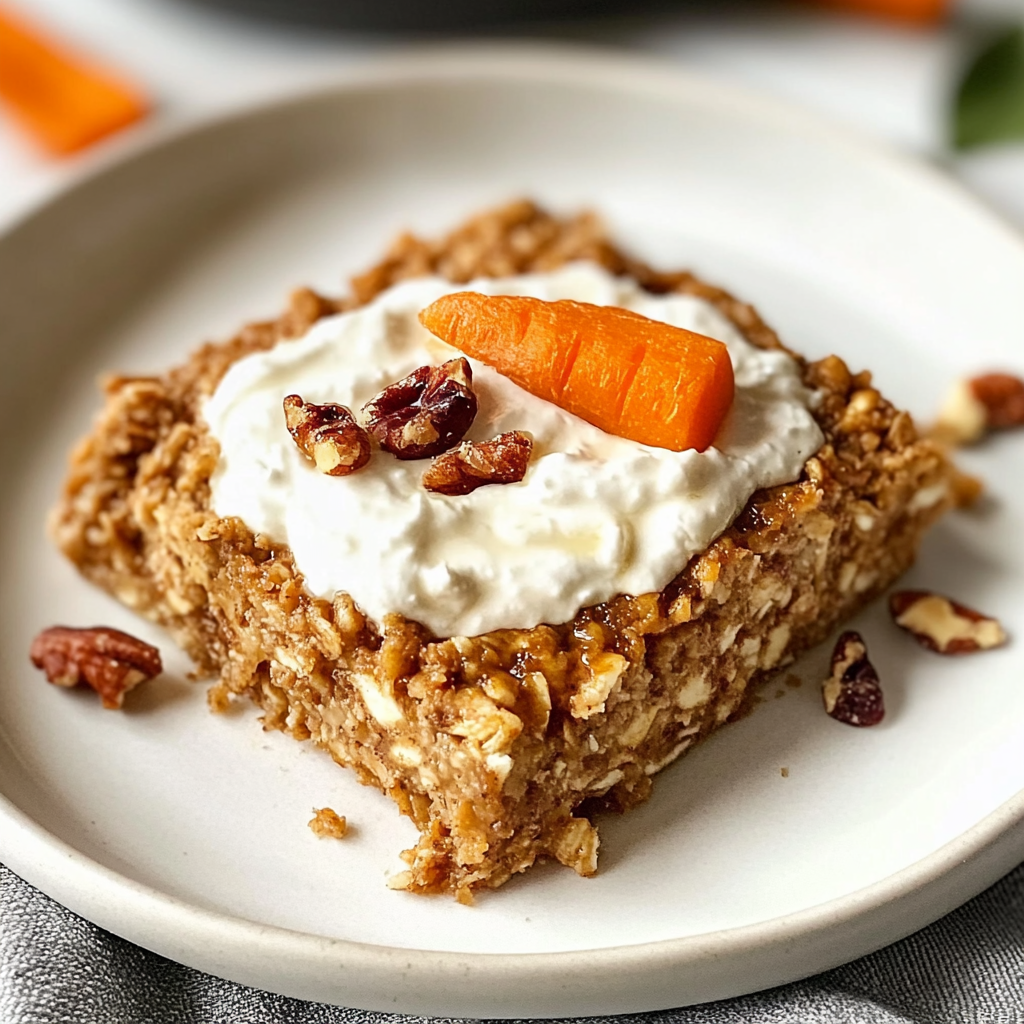 Recipe preparation for Healthy Carrot Cake Baked Oatmeal