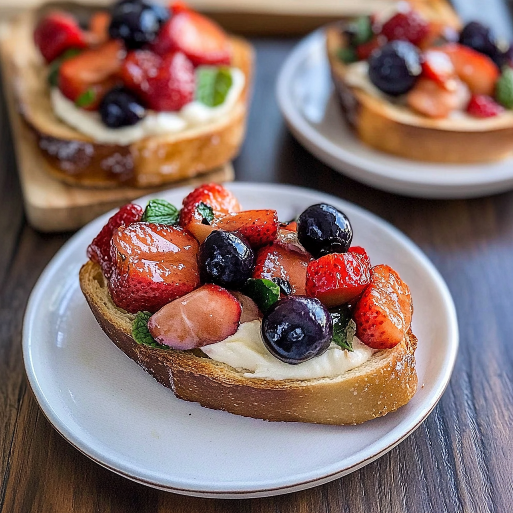Recipe preparation for Ultimate Almond Bruschetta