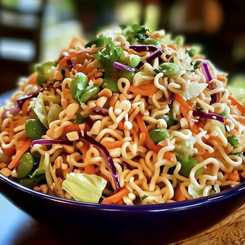 Recipe preparation for Ramen Noodle Cabbage Salad