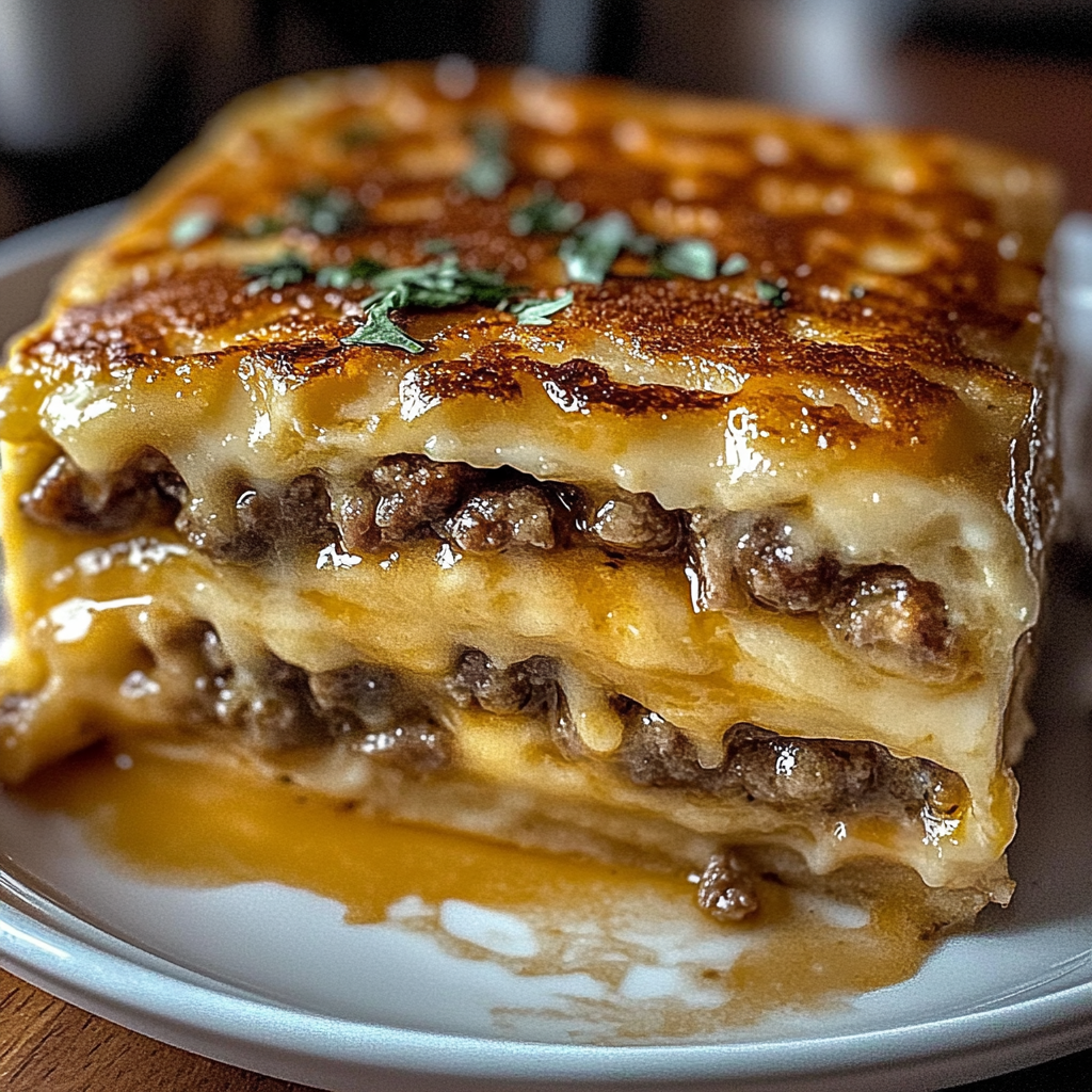 Recipe preparation for Pancake Sausage Casserole Bake