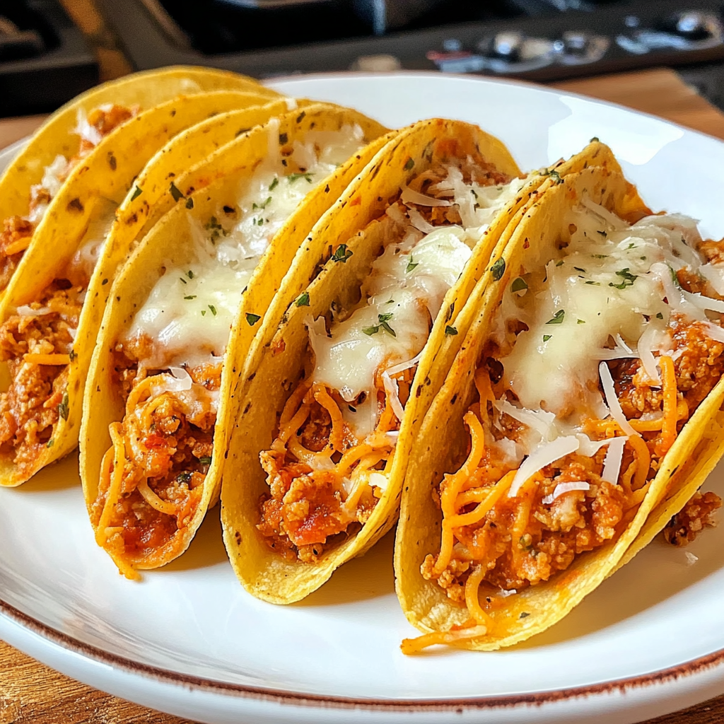 Recipe preparation for Spaghetti Tacos