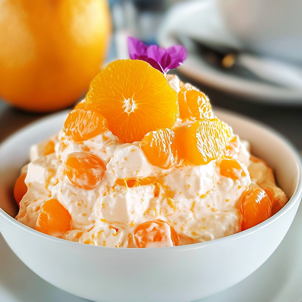 Recipe preparation for Mandarin Orange Fluff Salad