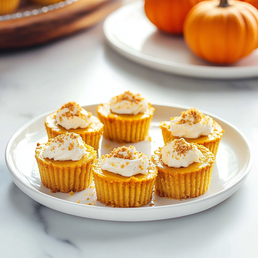 Recipe preparation for Best Mini Pumpkin Pie Cheesecakes