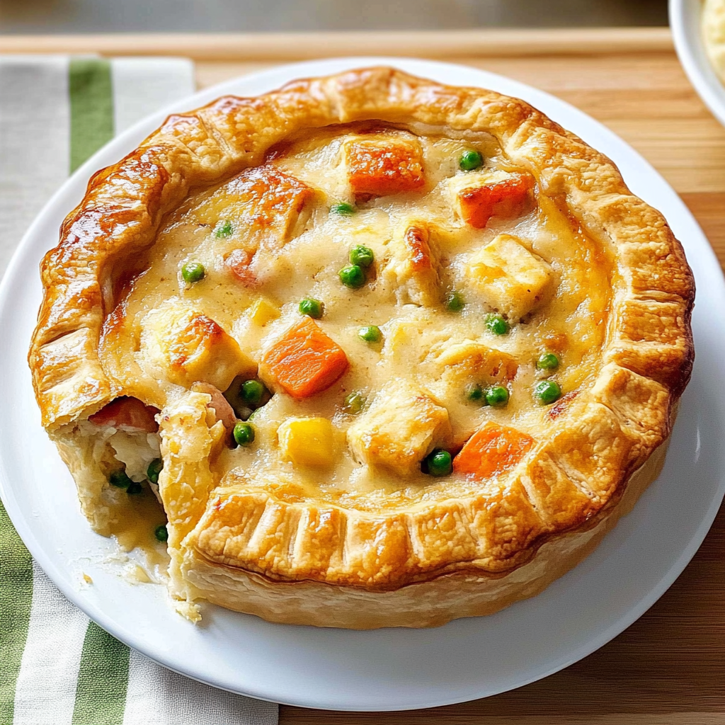 Recipe preparation for Chicken Pot Pie Bake