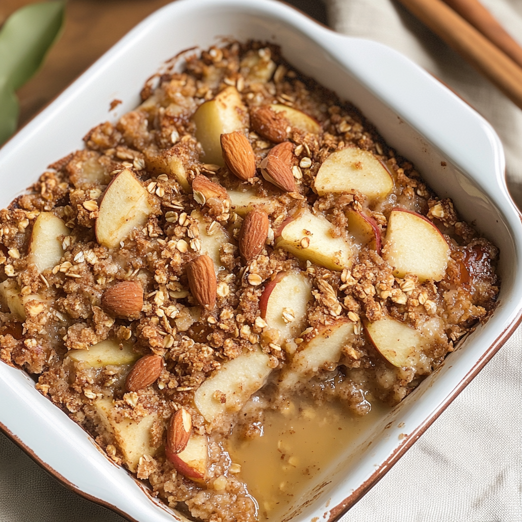 Recipe preparation for Oatmeal Apple Bake