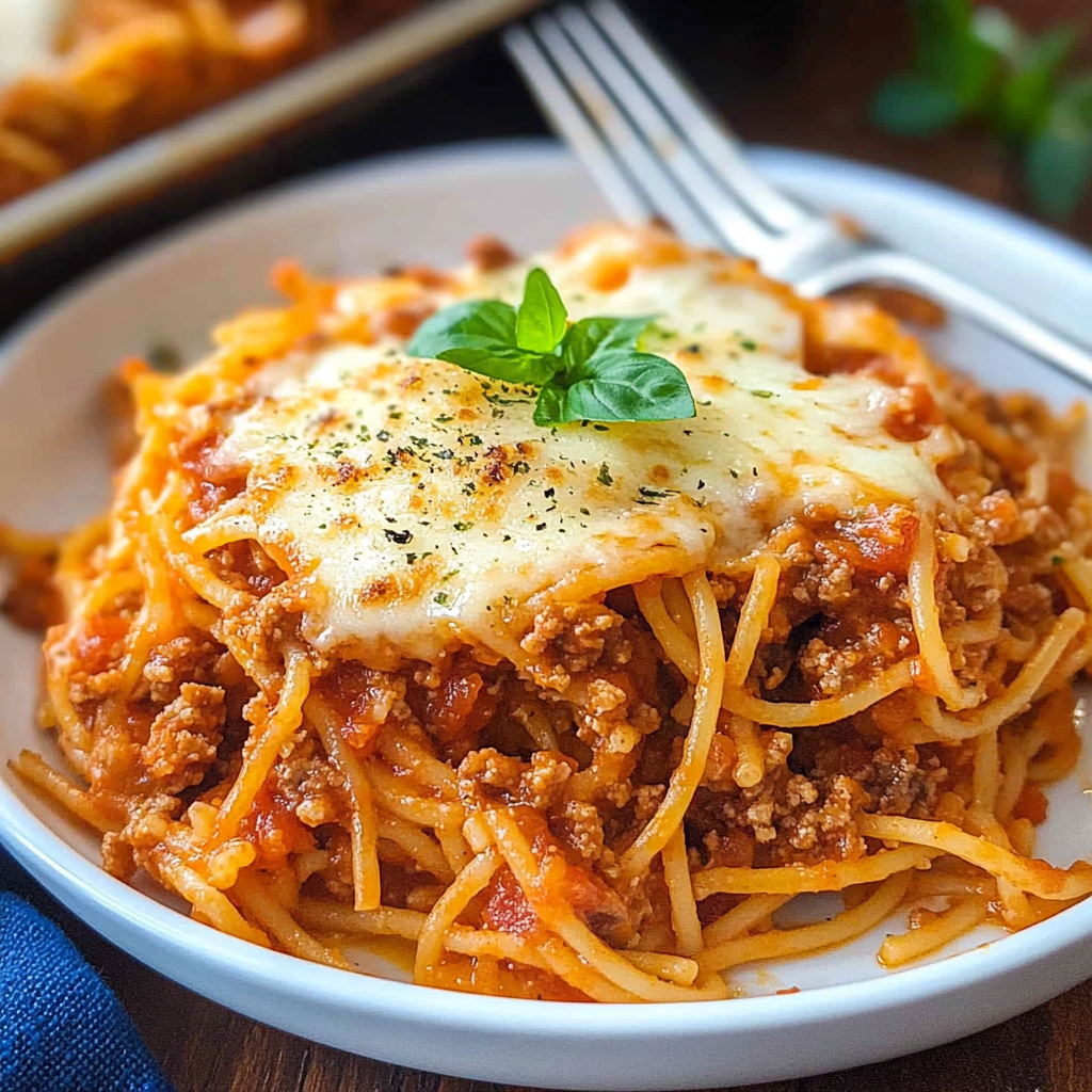 Recipe preparation for Million Dollar Spaghetti Casserole