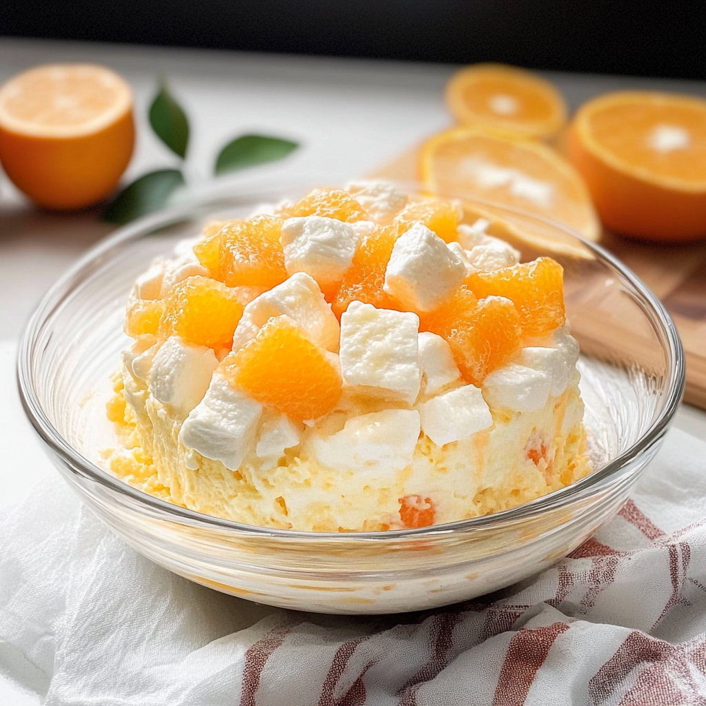 Recipe preparation for Orange Dreamsicle Salad