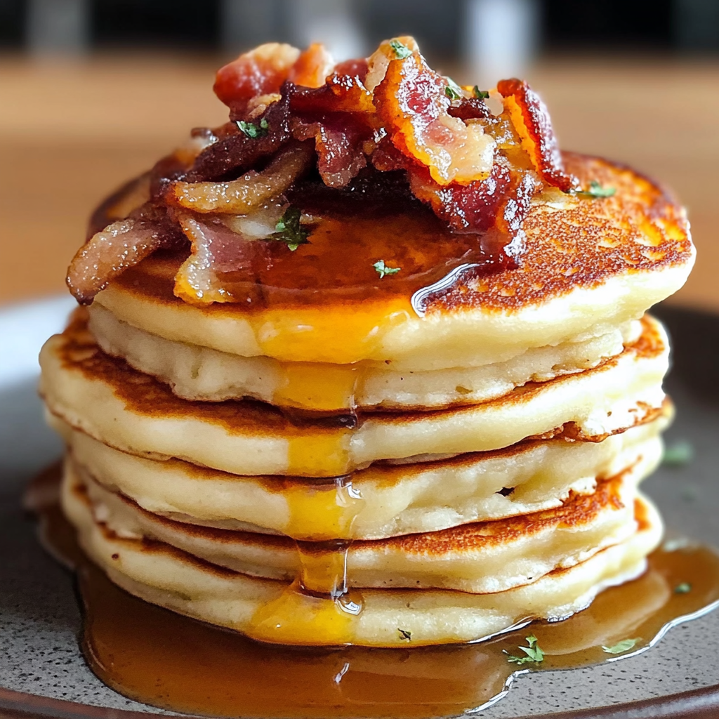 Recipe preparation for Bacon Pancakes