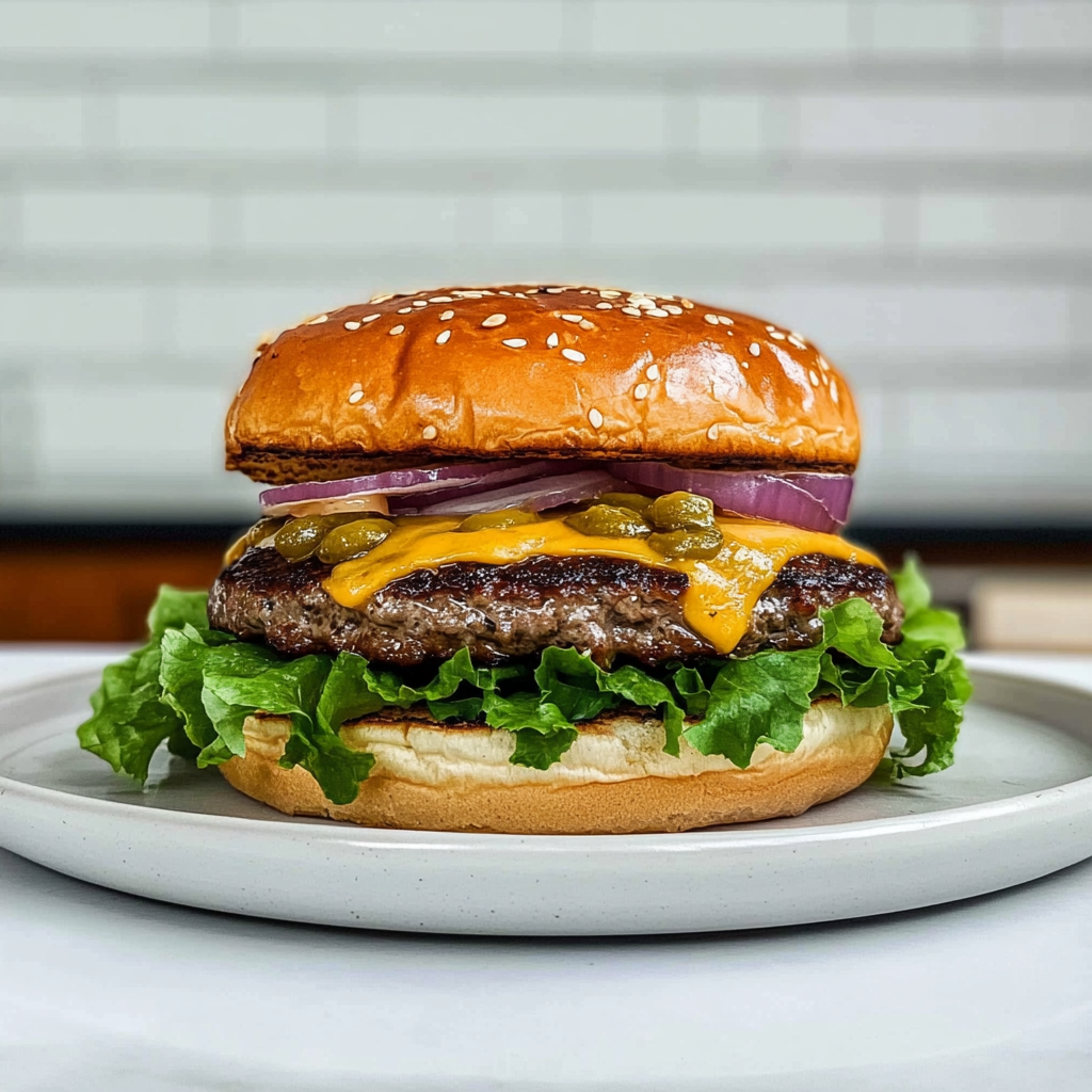 Recipe preparation for Classic Grilled Hamburgers