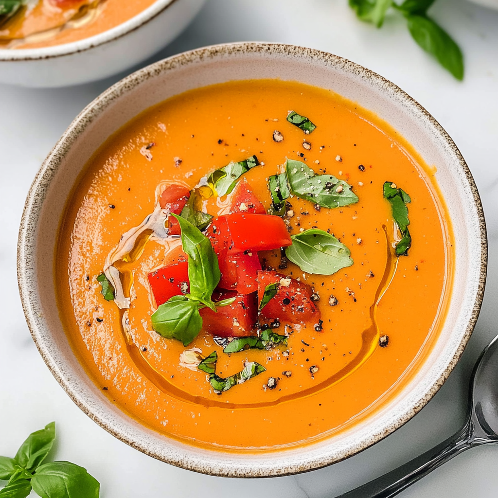 Recipe preparation for Gazpacho (Cold Soup)