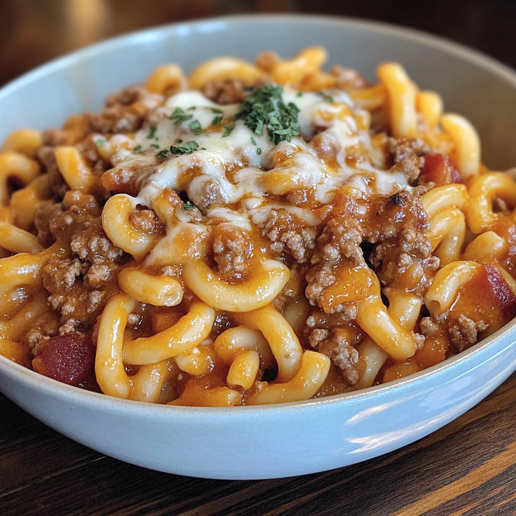 Recipe preparation for Crock Pot Cheddar Chili Mac