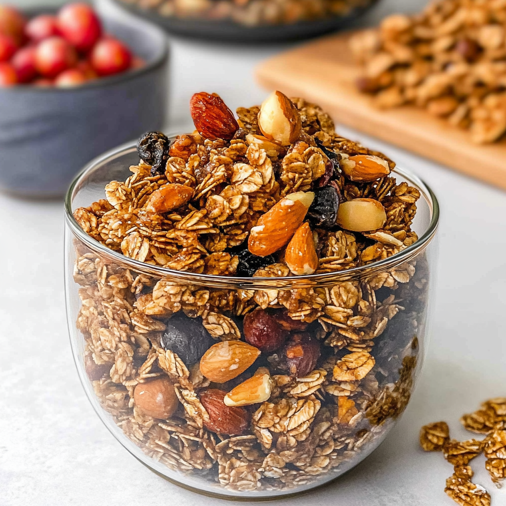 Recipe preparation for Fall Treats Granola Clusters