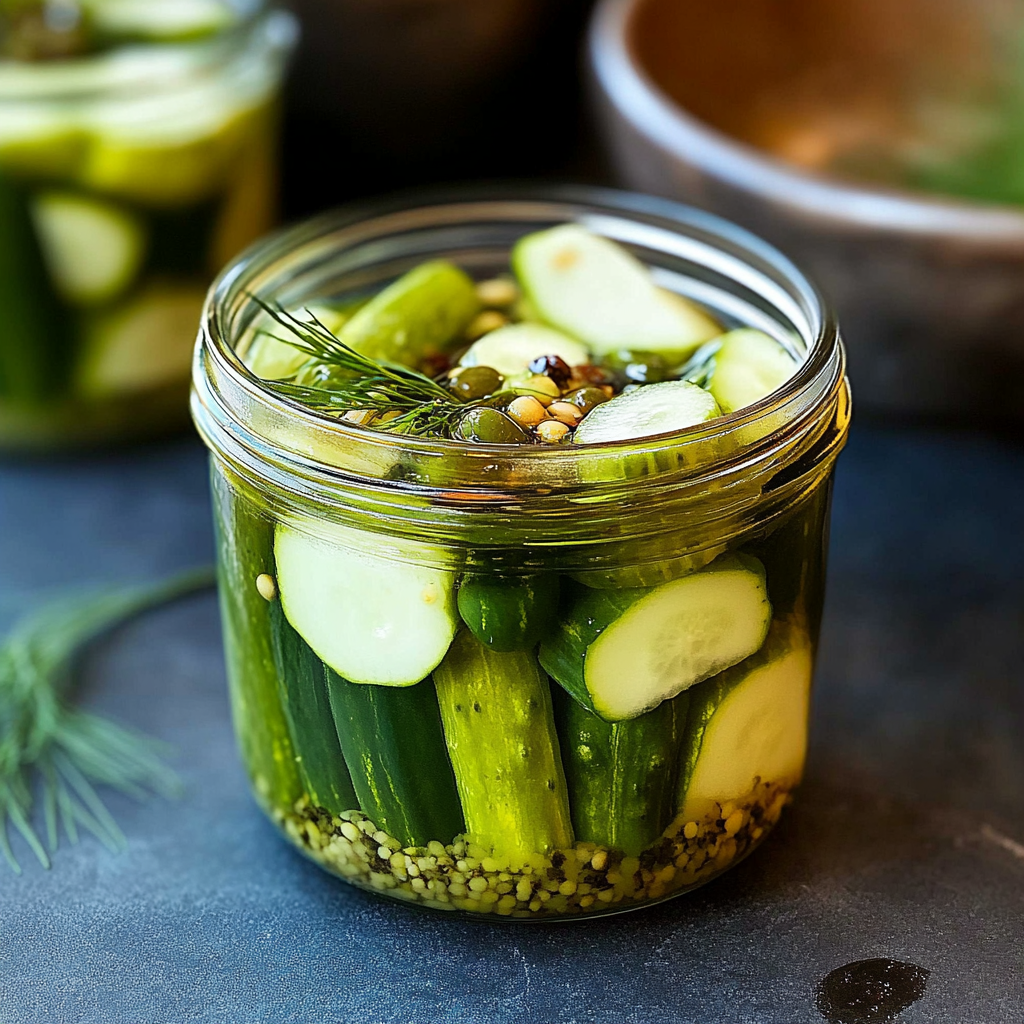 Recipe preparation for Refrigerator Pickles